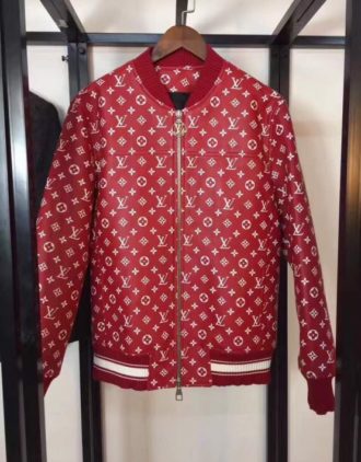 supreme lv jacket red