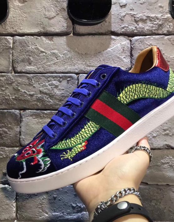 navy gucci sneakers