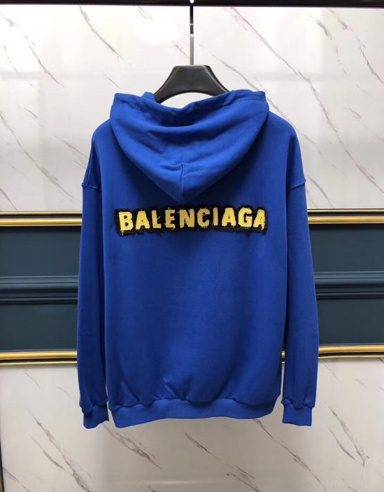 blue balenciaga hoodie