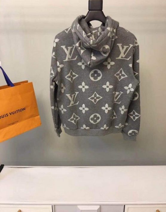 Louis Vuitton 20Aw Inside Out Pin Zip Up Hoodie Gray mens
