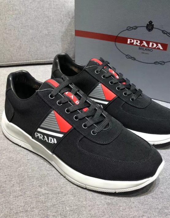 Prada Black Logo Sneakers – billionairemart
