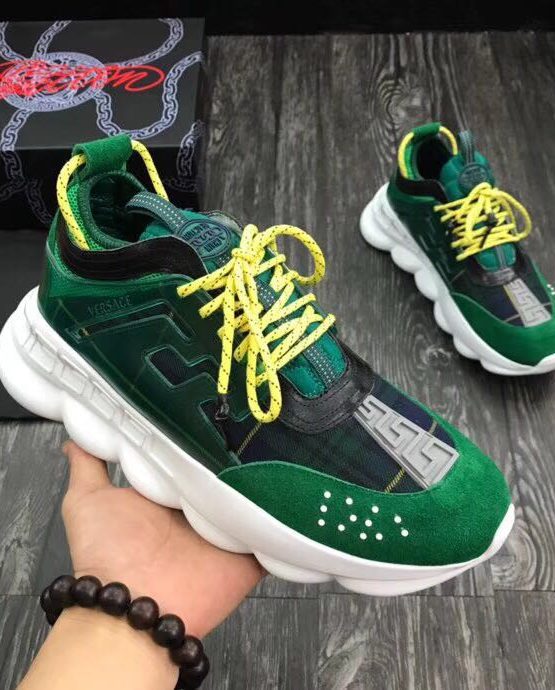 versace sneakers green