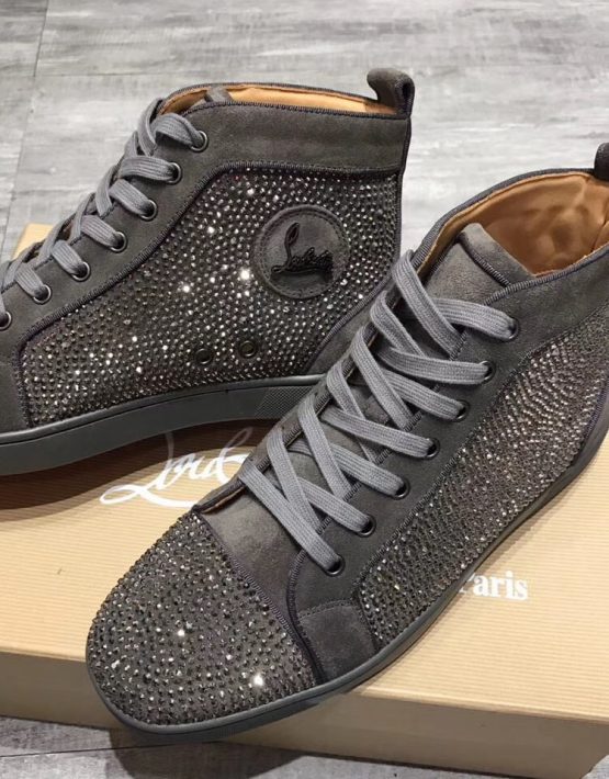 louboutin sneakers grey
