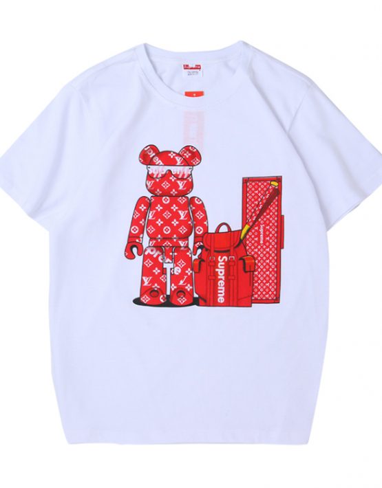 Louis Vuitton Supreme Cartoon Bear Tshirt White – Billionairemart