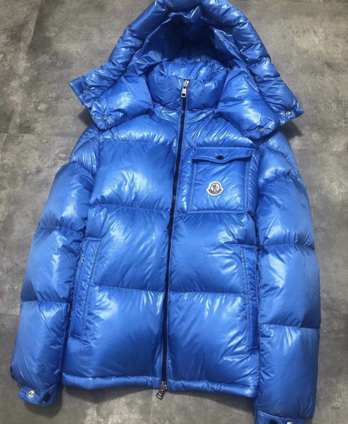 moncler blue bubble coat