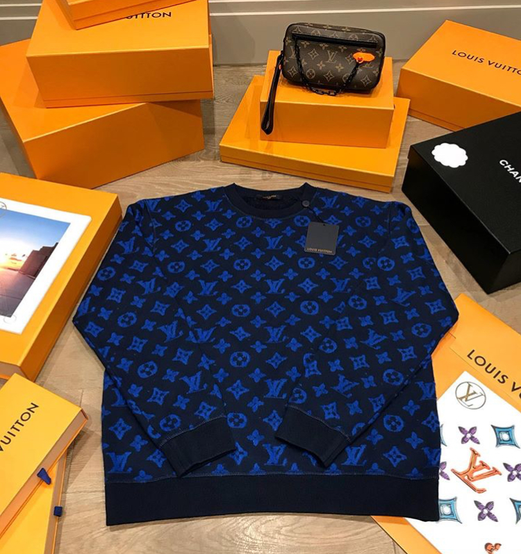 Louis Vuitton 2023 LV Monogram Hoodie - Blue Sweatshirts & Hoodies,  Clothing - LOU704630