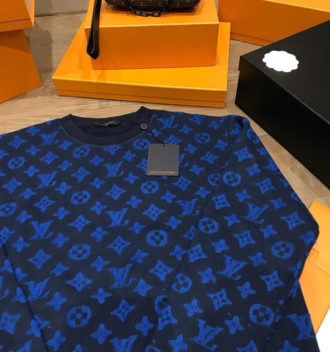 blue louis vuitton jumper