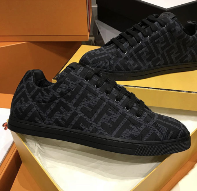 fendi force canvas sneaker