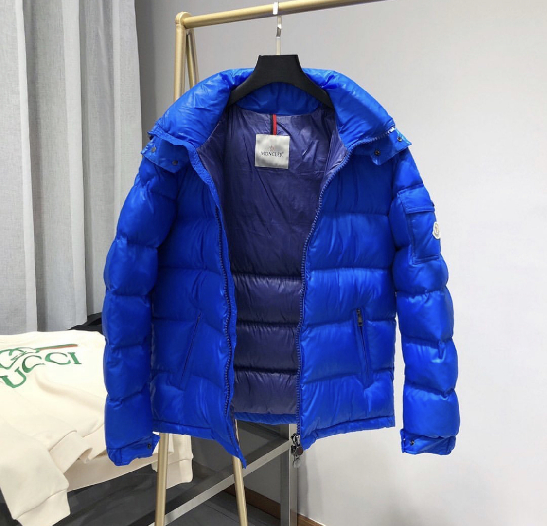 moncler maya blue jacket