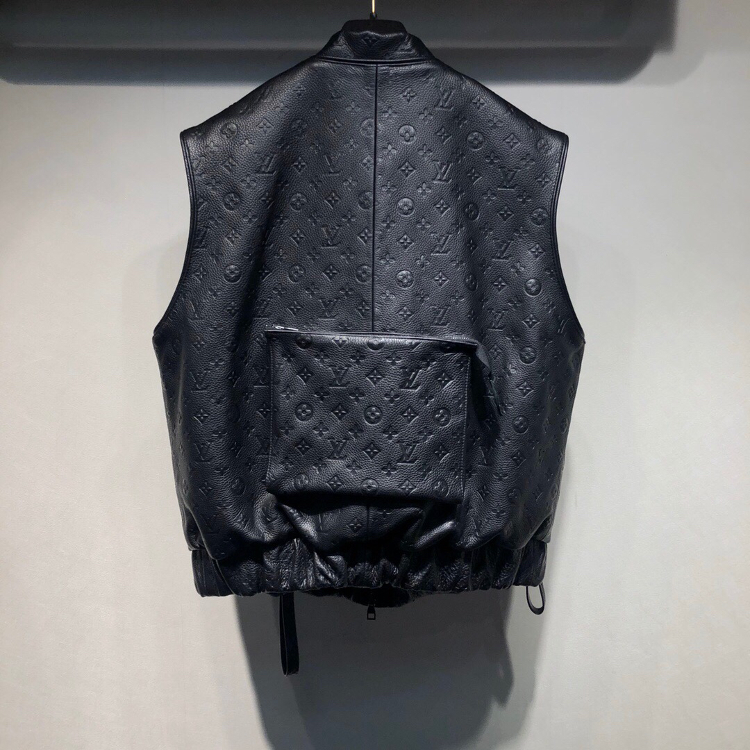 Louis Vuitton Black Leather Vest – billionairemart