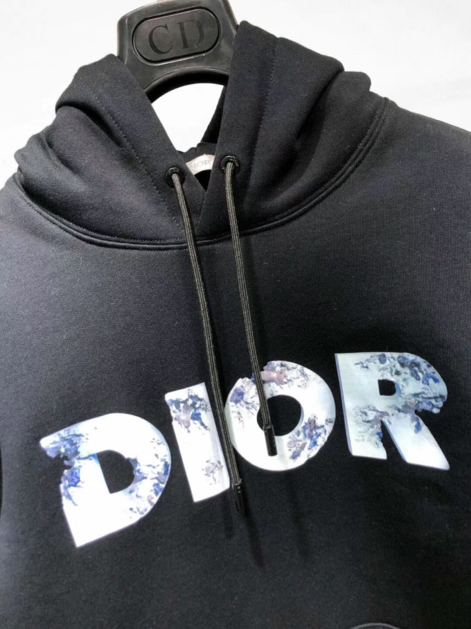 dior archives patch grey hoodie