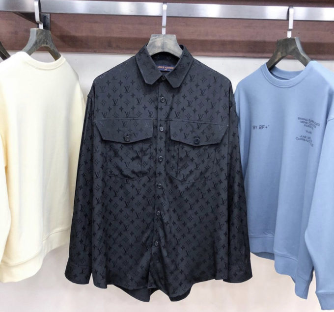 louis vuitton silk shirt men