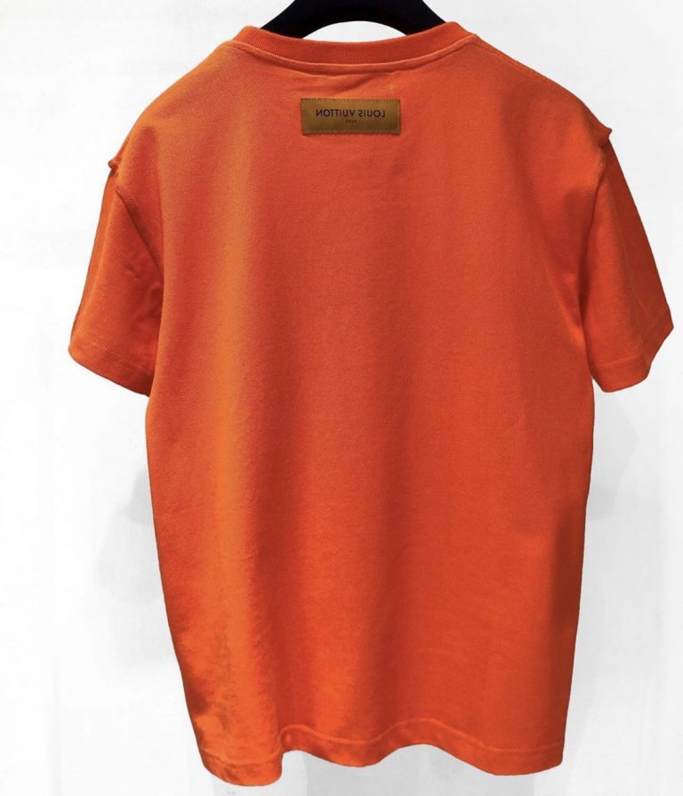 Louis Vuitton Neon Orange Vegetal Lace Embroidery T-Shirt XS Louis