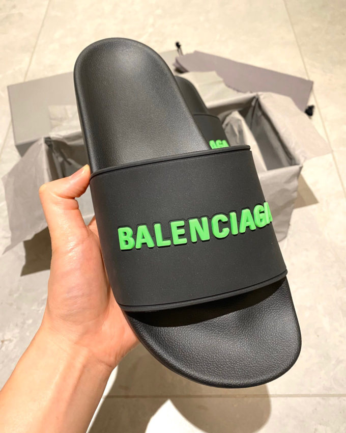 balenciaga slides brown