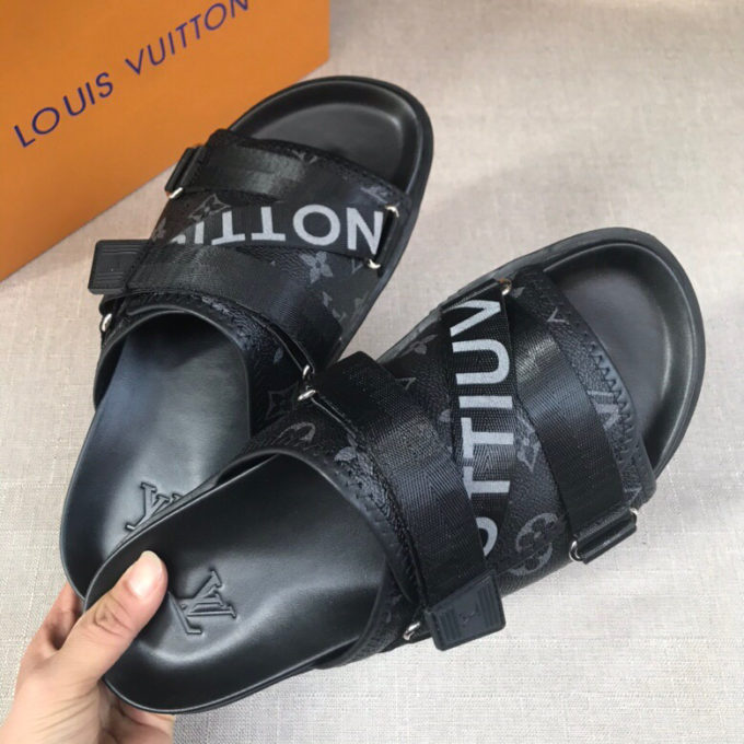 LOUIS VUITTON MONOGRAM ECLIPSE HONOLULU MULE SLIDES – billionairemart