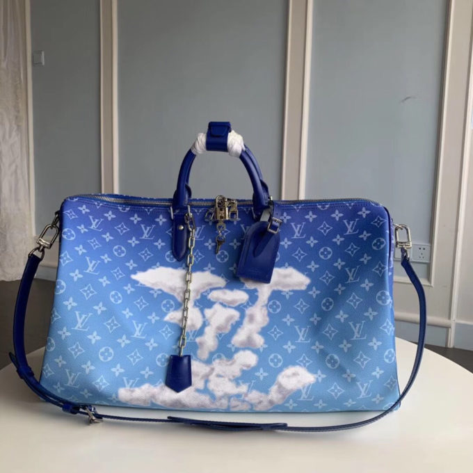 blue louis vuitton keepall