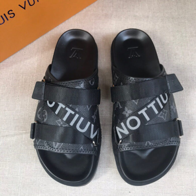 LOUIS VUITTON MONOGRAM ECLIPSE HONOLULU MULE SLIDES – billionairemart