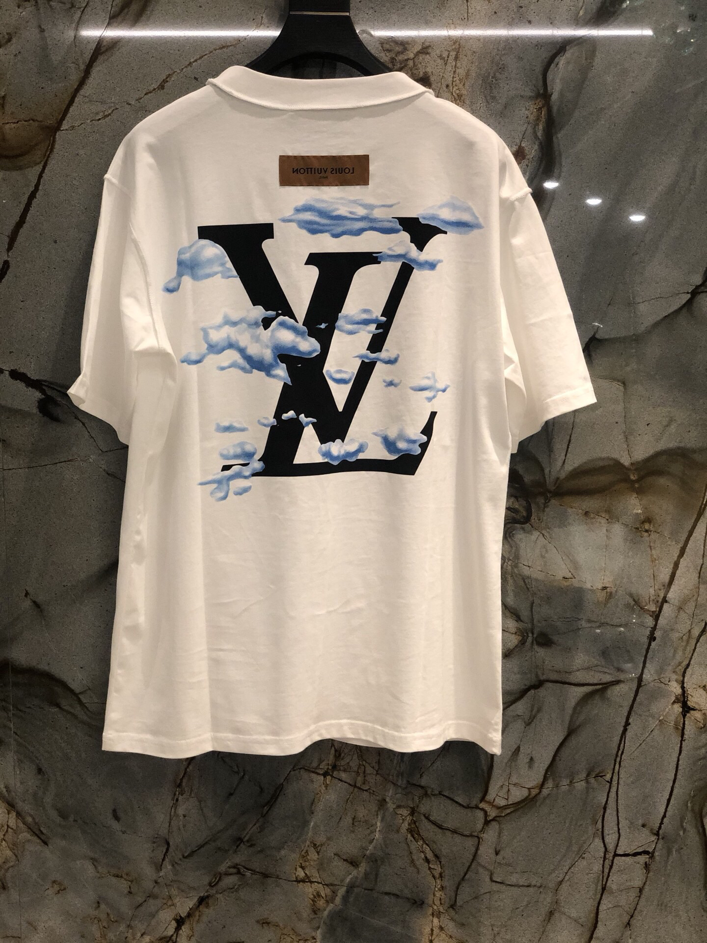 louis vuitton LV cloud jacquard blue t-shirt