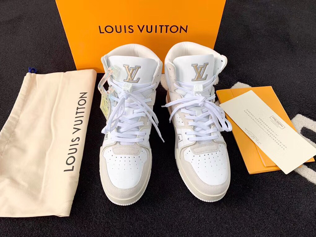 Louis Vuitton white calf leather Sneaker – billionairemart