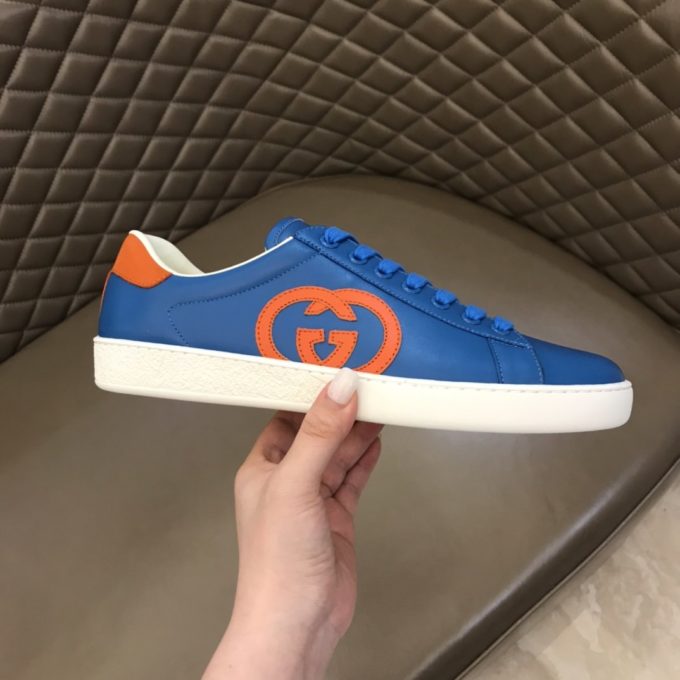 gucci sneakers white and blue