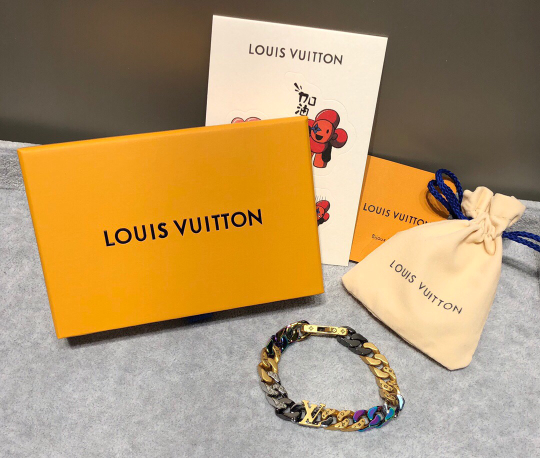 Louis Vuitton Chain Links Patches Bracelet - Brass Link, Bracelets -  LOU595228