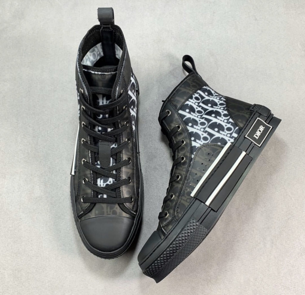 Dior B23 HIGH-TOP SNEAKER Black and white – billionairemart