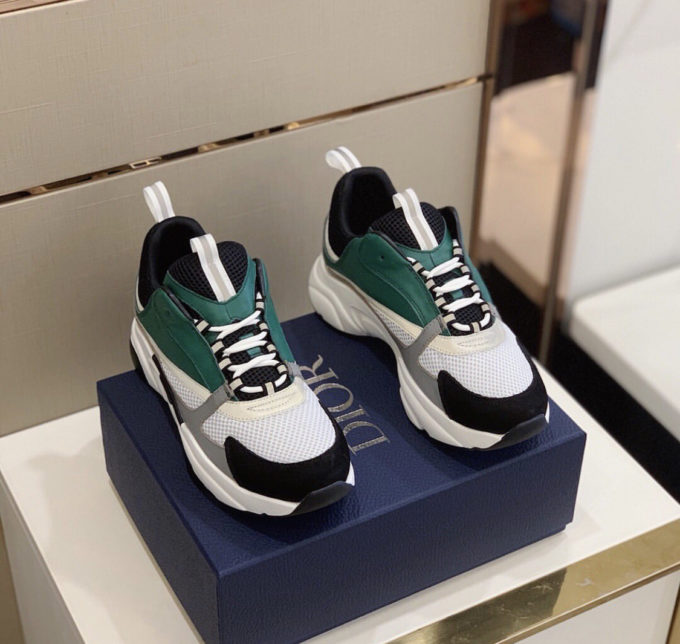 Dior B22 Green & White Sneaker – billionairemart