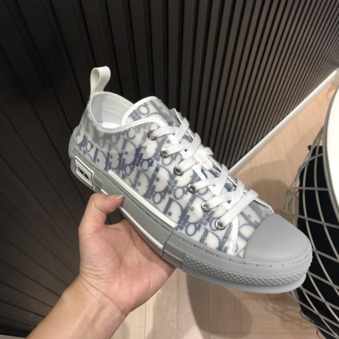 Dior B23 Navy Blue Oblique Canvas Low Top Sneaker – billionairemart
