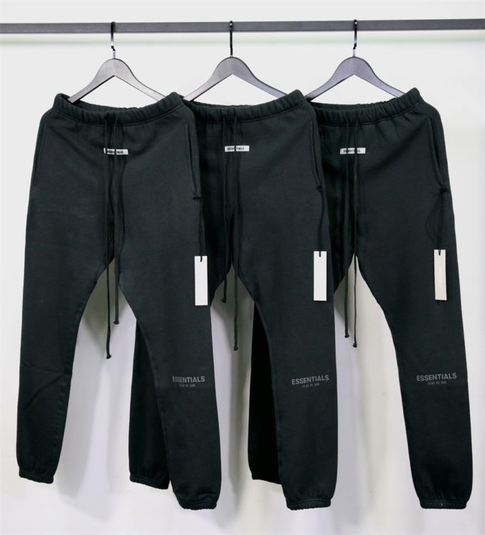 fear of god black joggers