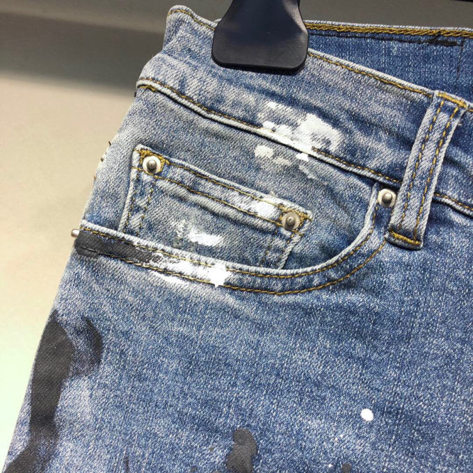 amiri blue ripped jeans