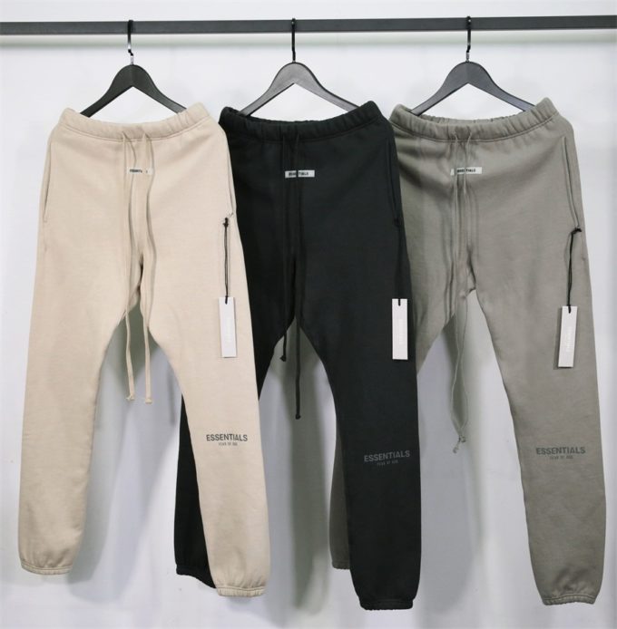 fear of god essentials black joggers