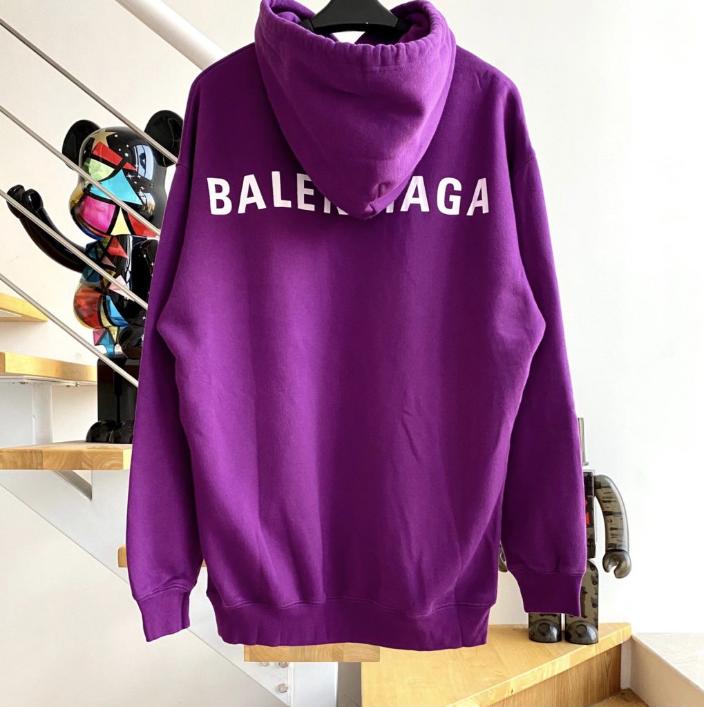 Balenciaga Purple Back logo hoodie – billionairemart