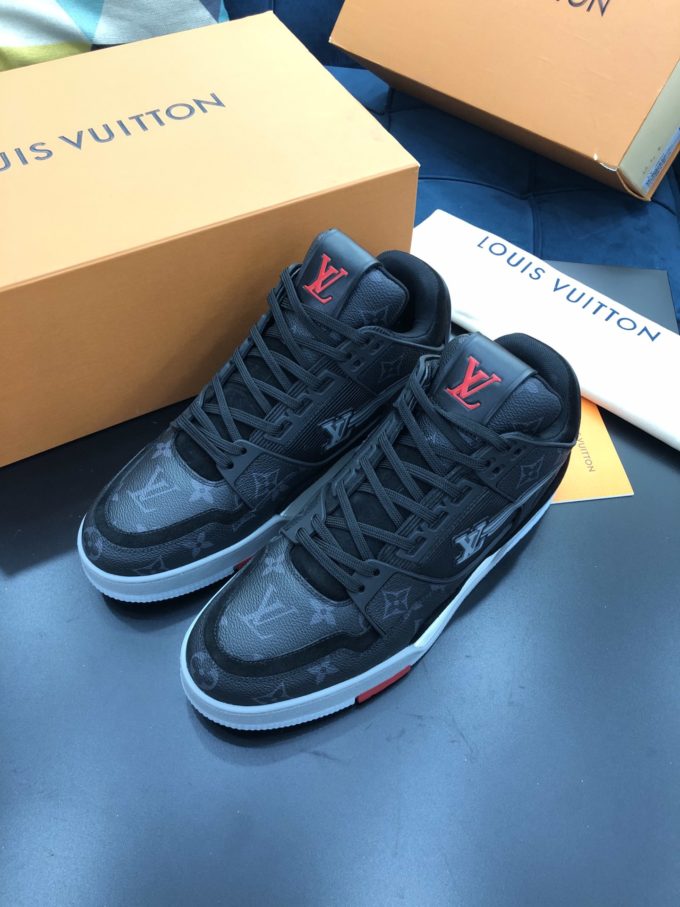 Louis Vuitton TRAINER SNEAKER LV Black Color – billionairemart