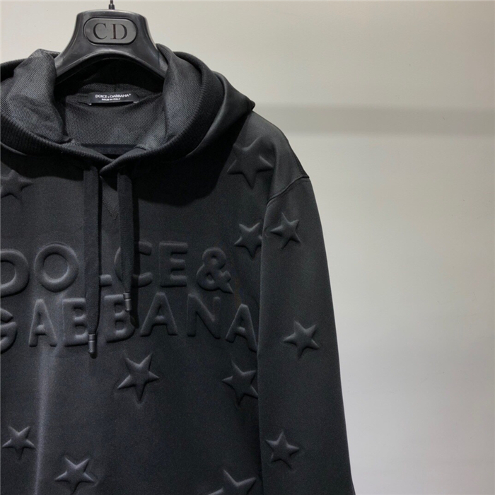 Dolce & Gabbana Hoodie with dg logo and three-dimensional stars ...