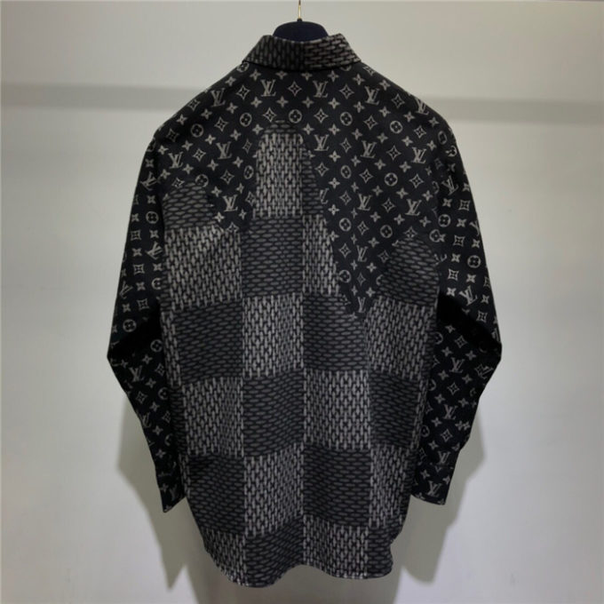 giant damier waves monogram flannel shirt