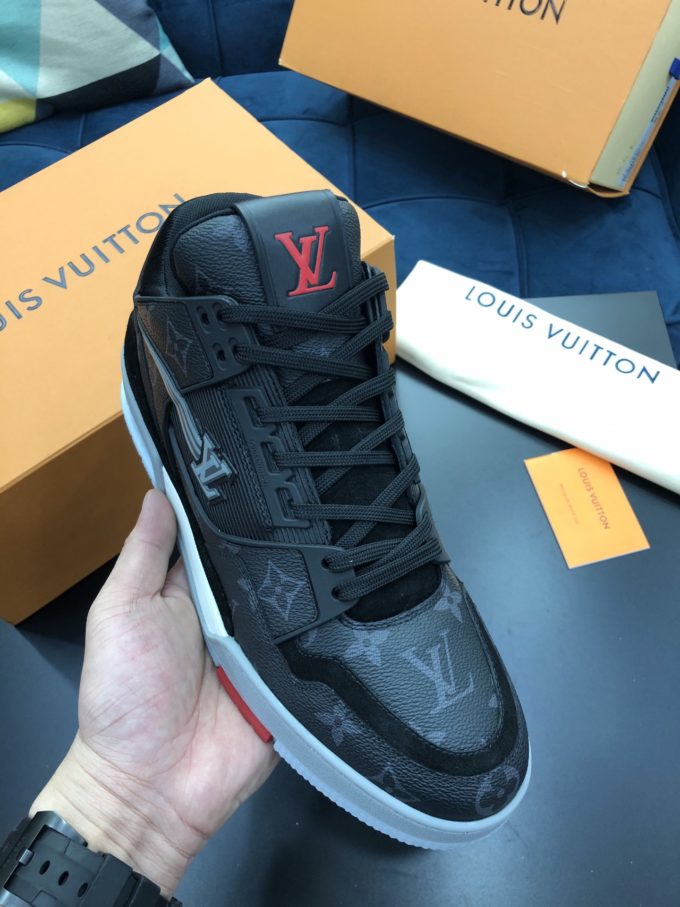 Louis Vuitton TRAINER SNEAKER LV Black Color – billionairemart