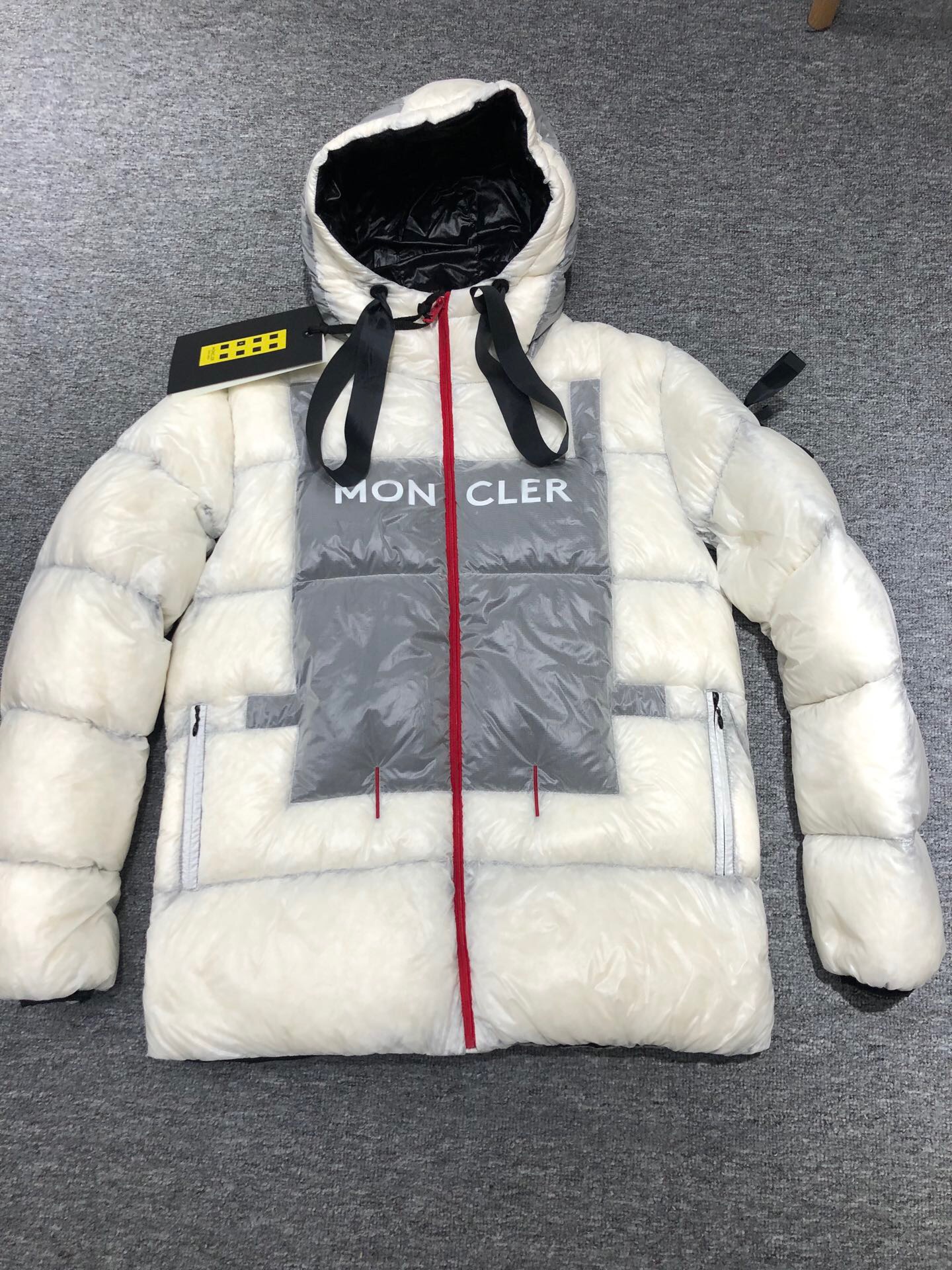 moncler white jacket with fur