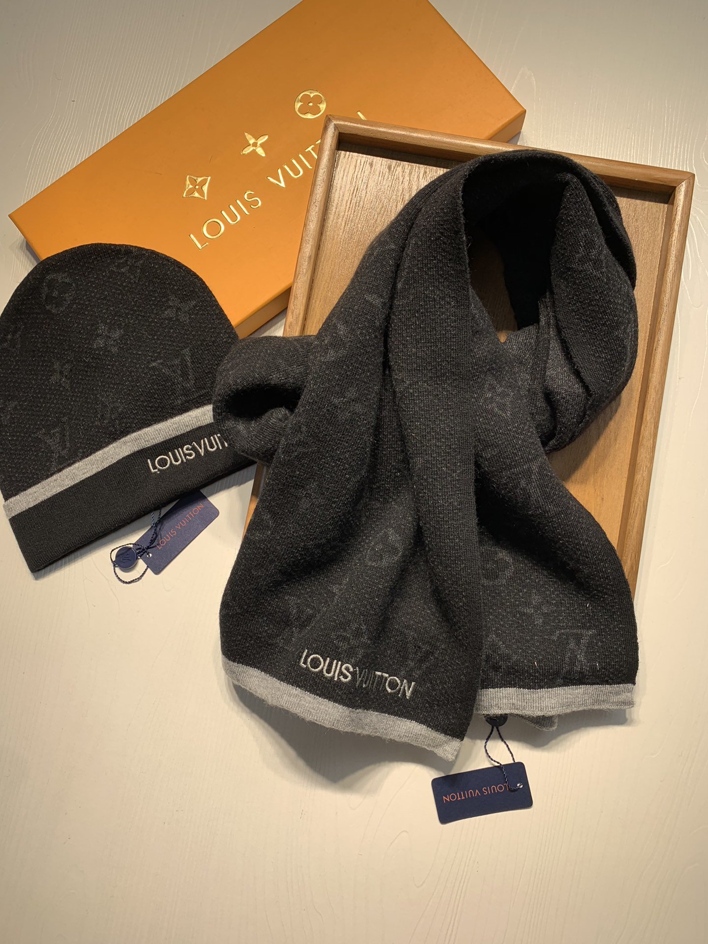 Louis Vuitton My Monogram Eclipse Wool Scarf