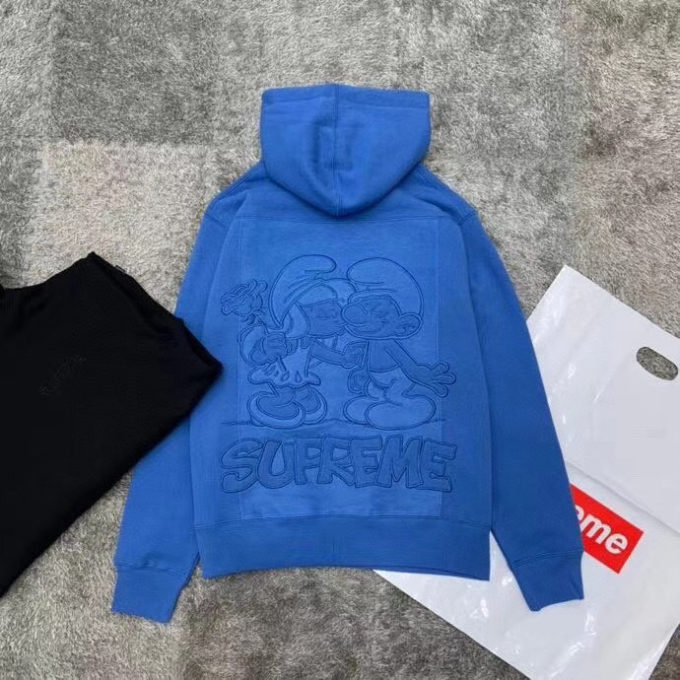 supreme smurfs hoodie