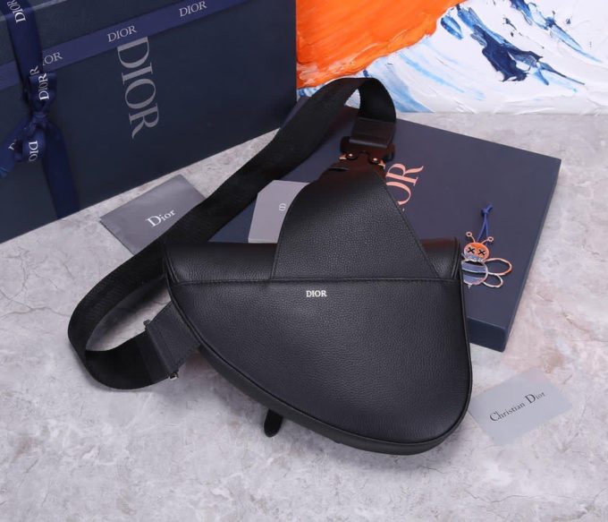 Dior Saddle Black Bag with Dior and Shawn signature – billionairemart
