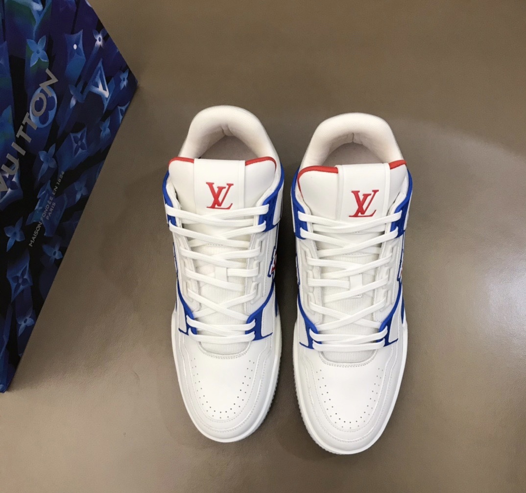 Louis Vuitton flashes of blue and red Sneaker – billionairemart