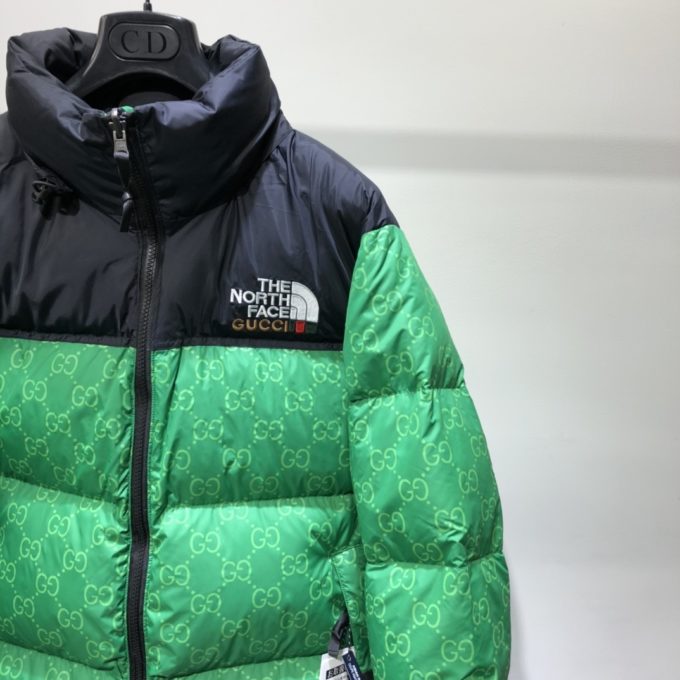 north face gucci puffer jacket green
