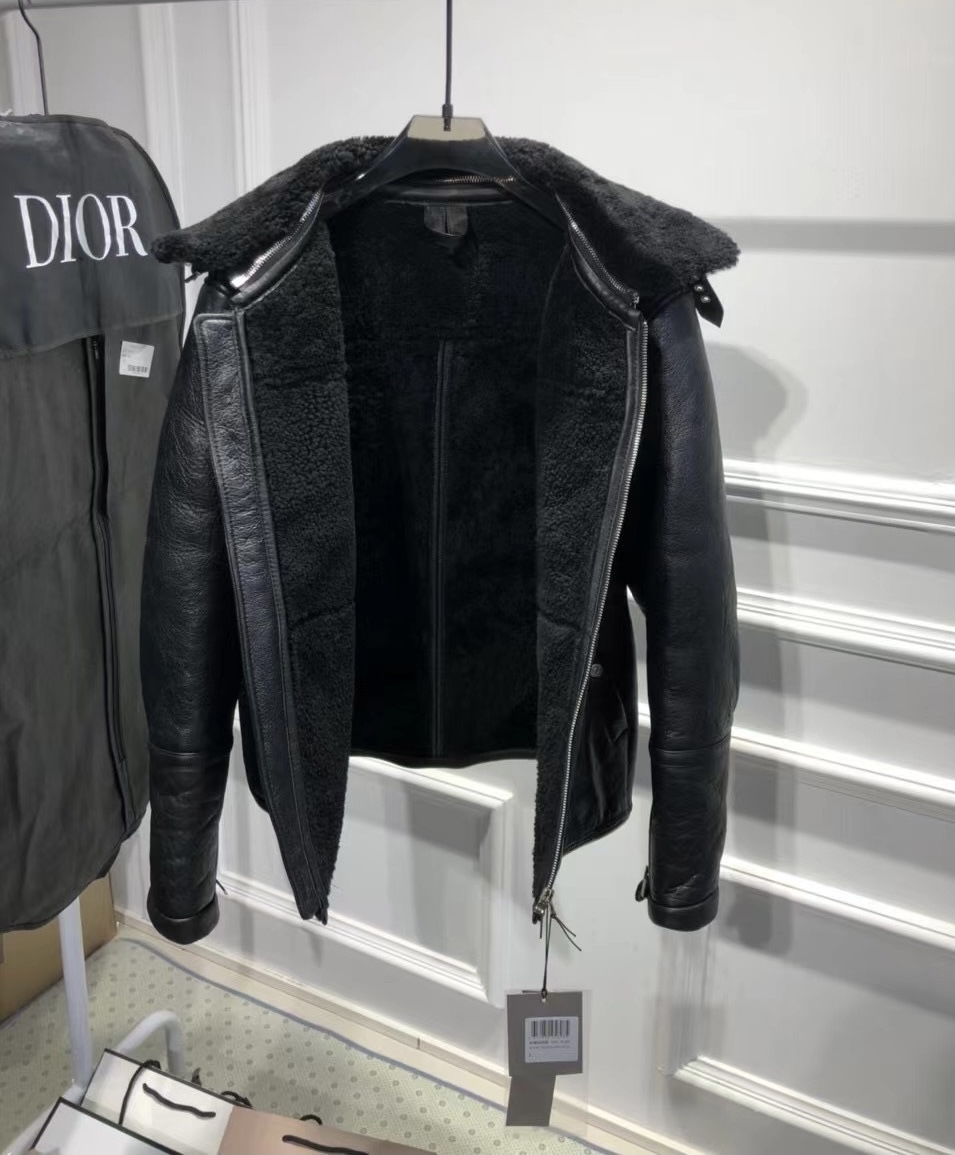 Dior Leather Jacket with Fur – billionairemart