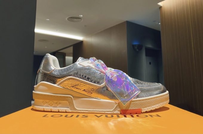 louis vuitton silver shoes