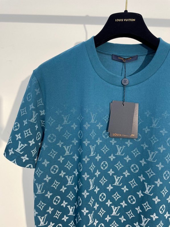 Louis vuitton gradient t-shirt turquoise – billionairemart