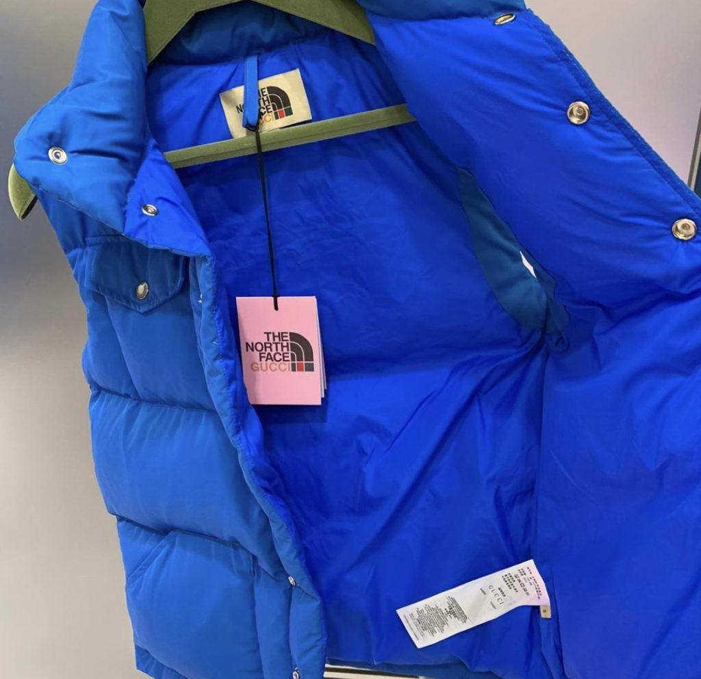 gucci northface weste