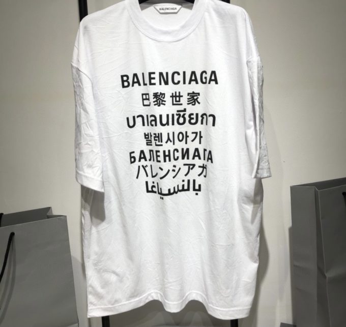 balenciaga t shirt languages