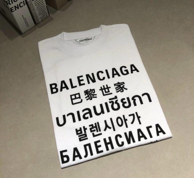 balenciaga t shirt languages