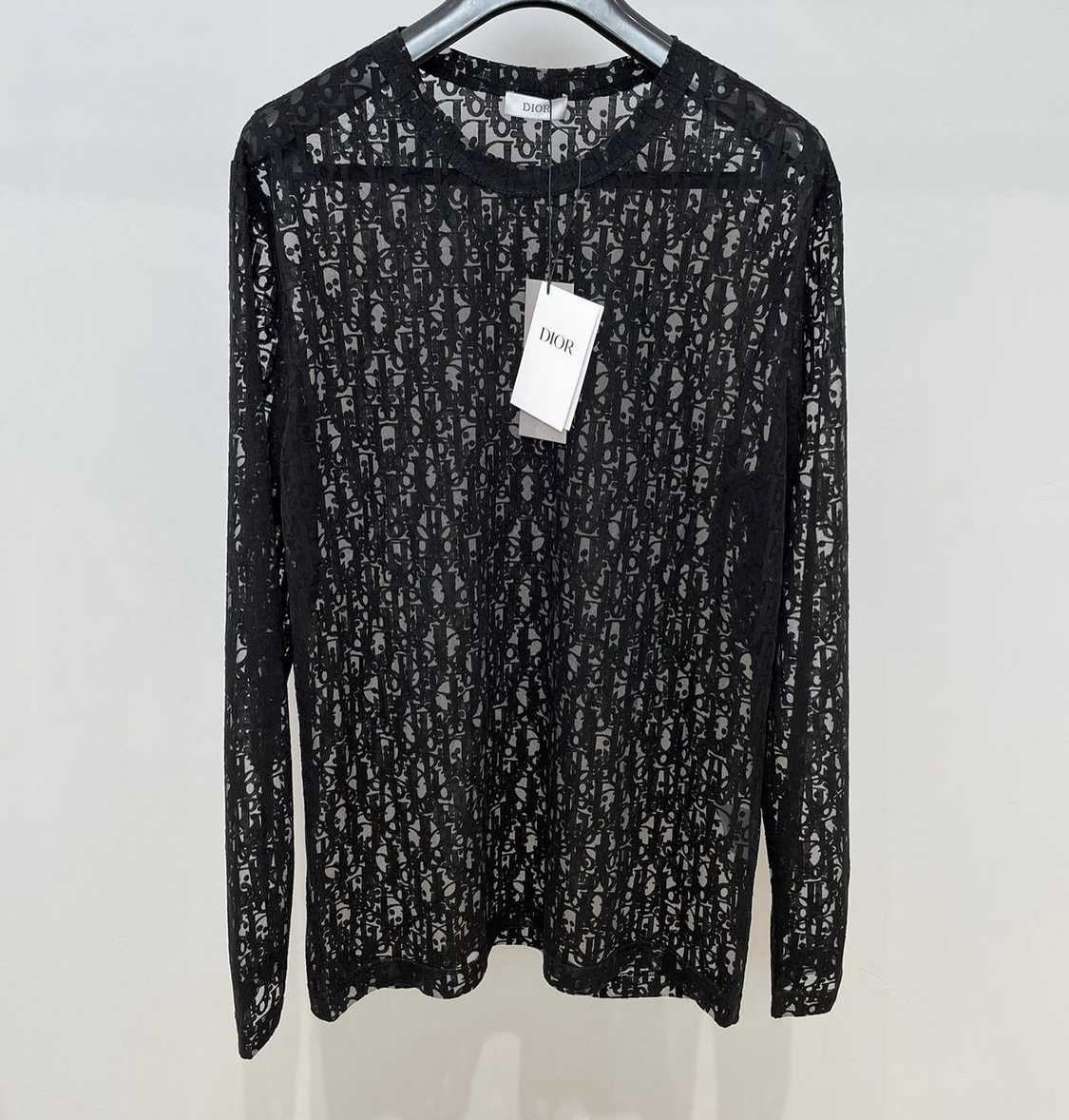 Dior Transparent Black Long Sleeve T-shirt – billionairemart