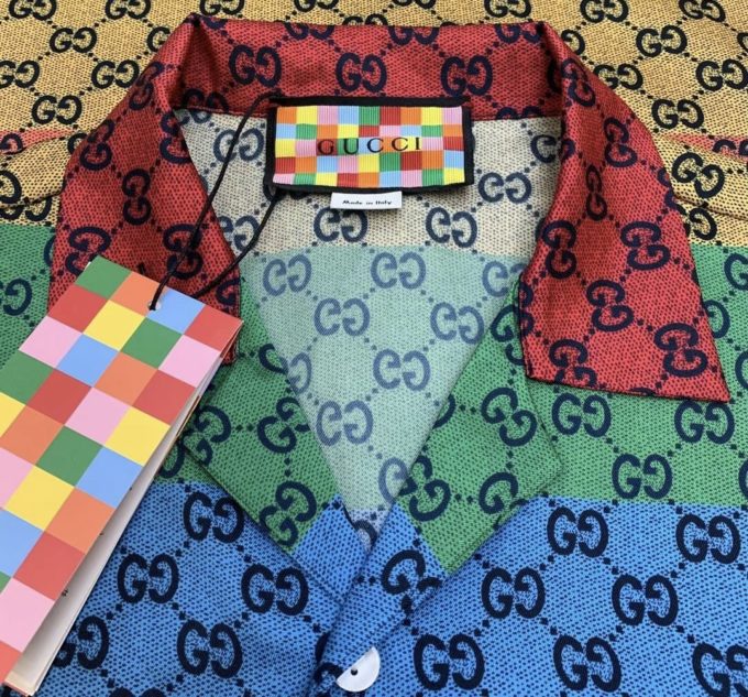 Gucci Multicolor Epaulette Twill Shirt – billionairemart